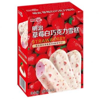 明治草莓白巧克力味冰淇淋彩盒装 245g(6支)*6盒