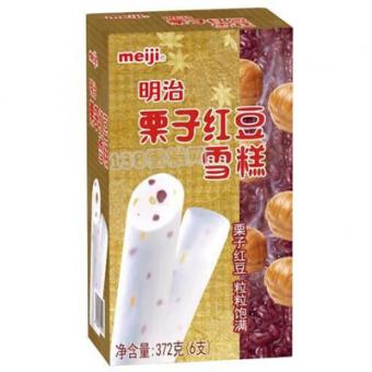 明治栗子红豆味冰淇淋彩盒装 372g(6支)*6盒